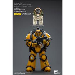 Imperial Fists Legion MkIII Tactical Squad Legionary with Legion Vexilla Action Figure 1/18 12 cm