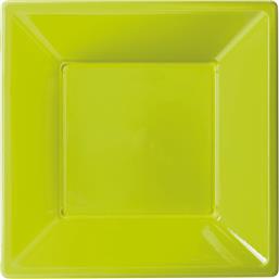 Diverse: Limegrøn Dybe tallerkener 18 x 18 cm 6 styk